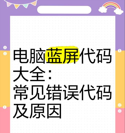 电脑蓝屏显示初始化错误（解决方法和常见原因）
